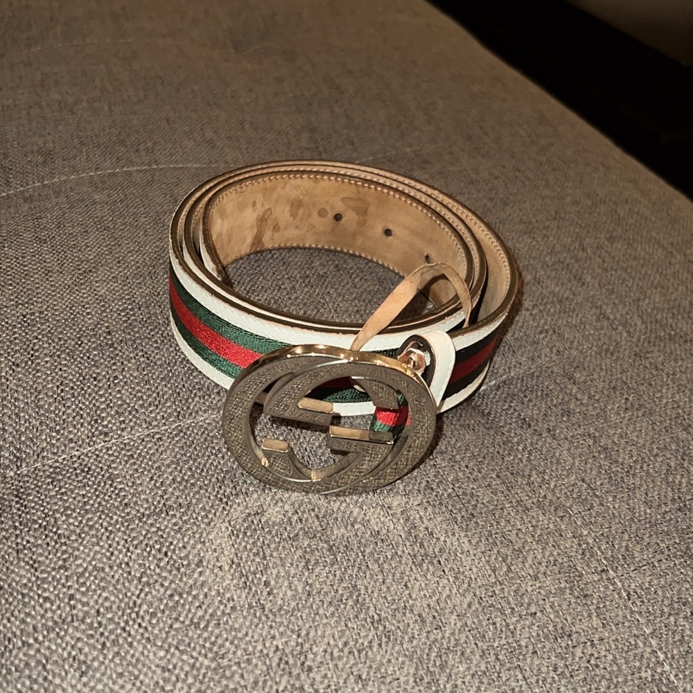 Gucci GG supreme belt with g buckle- men size 38